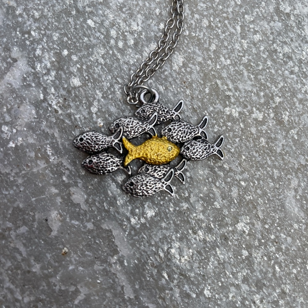 School Of Fish Charm Necklace